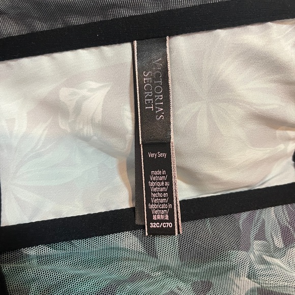 NWOT Victoria's Secret Very Sexy Green Black Tropical Bustier Rhinestone Straps - Picture 15 of 15